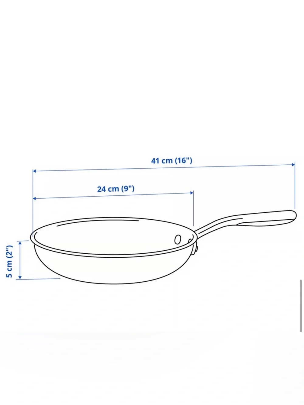 IKEA SENSUELL 9” Frying Pan Stainless Steel Gray 24cm Ann-Carin Wiktorsson